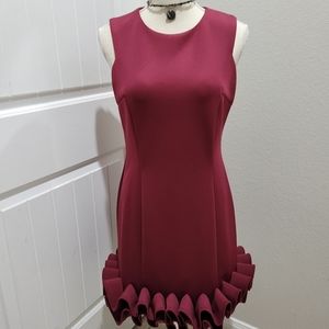 COPY - Extended Sleeve Dress With Triple Ruffle Hem